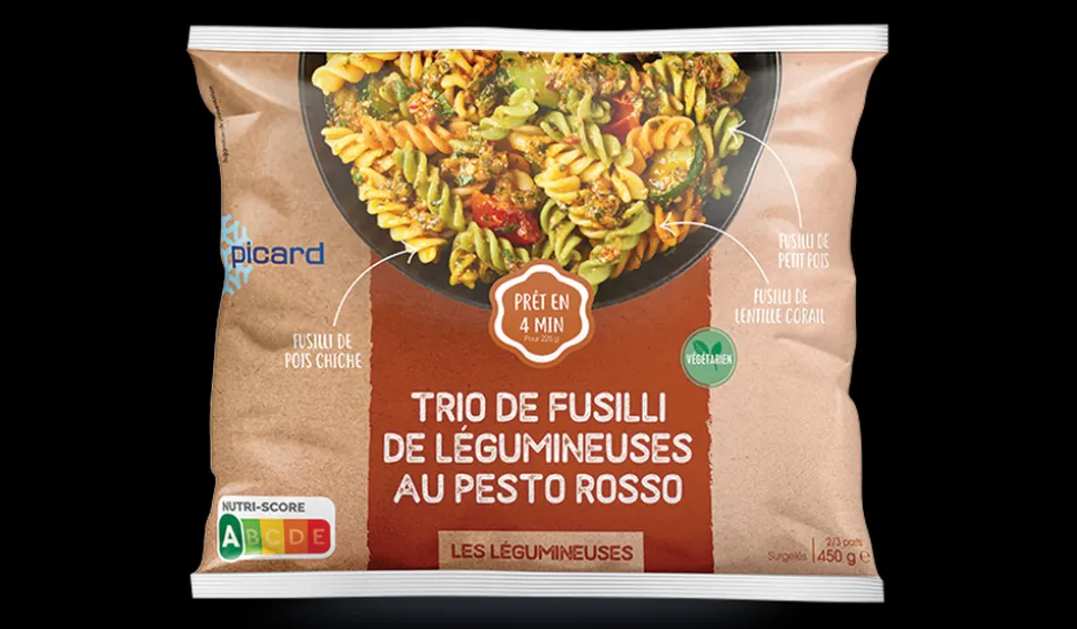 Trio de fusilli de légumineuses au pesto rosso
