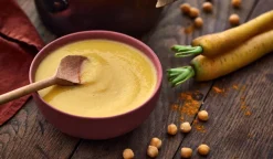 Velouté carotte jaune pois chiche
