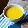 Velouté courge butternut, lentille corail, citron