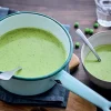 Velouté courgette petit pois, fromage blanc