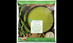 Velouté courgette petit pois, fromage blanc